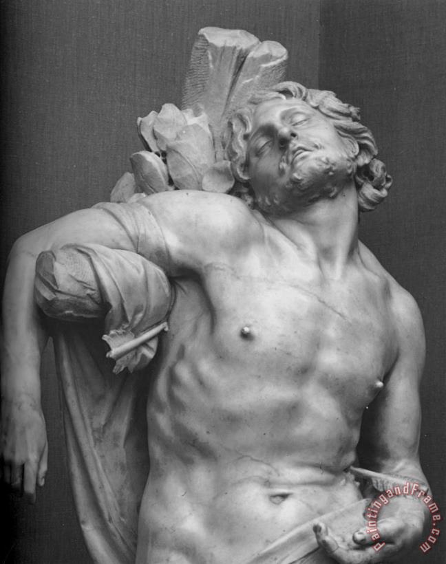 Saint Sebastian [detail] painting - Gian Lorenzo Bernini Saint Sebastian [detail] Art Print